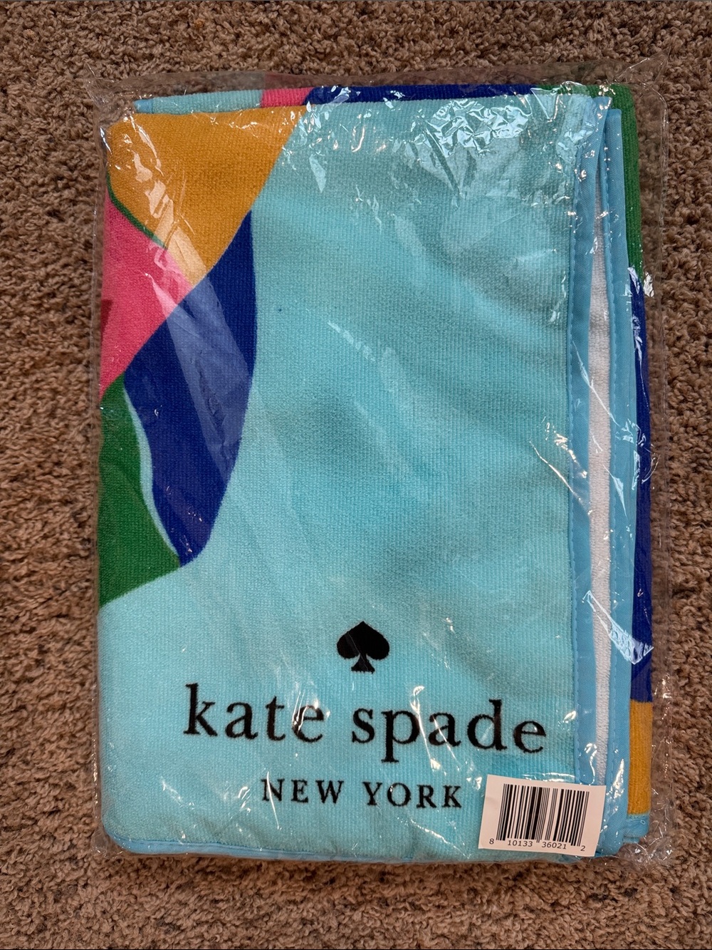 New in bag! kate spade tropical fish Beach Towel - Light Blue Accent - Picture 3 of 4